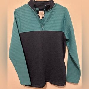 Cat & Jack Teal and Navy Zip-Up Sweater